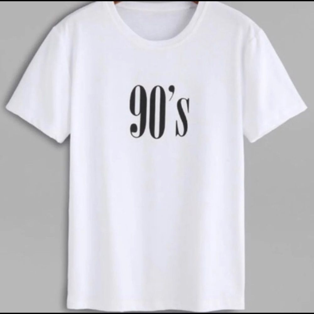 90s White Stretch Tshirt